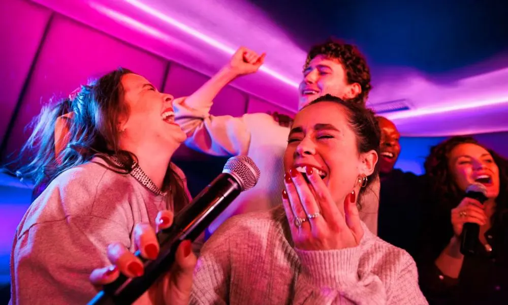 Karaoke singers at Lucky Voice Liverpool Street