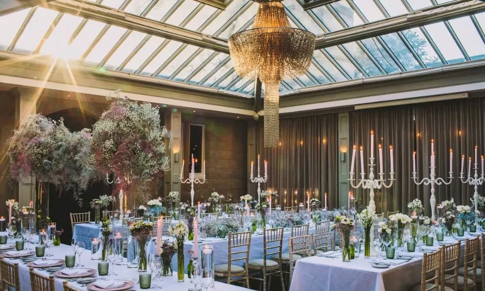 Wildflower floral wedding displays