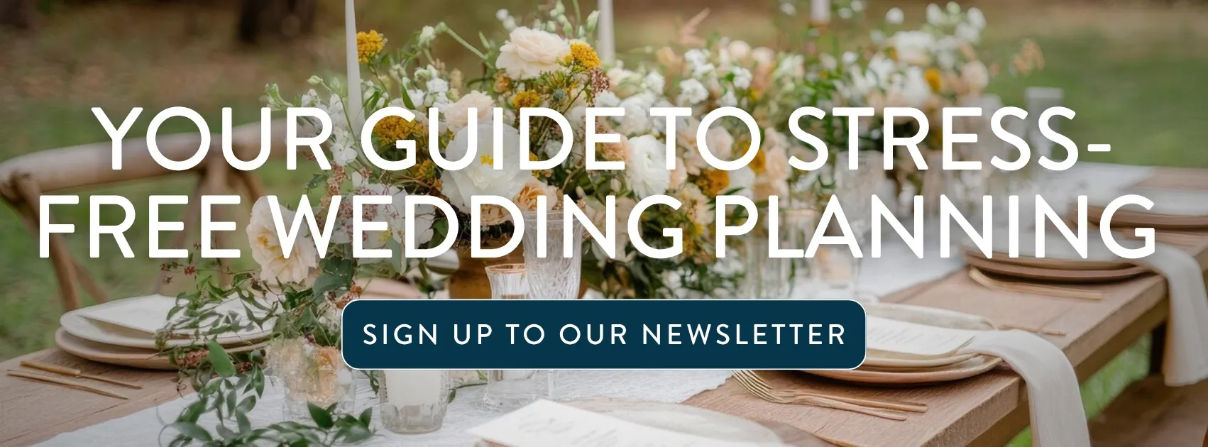 Sign up to wedding newsletter banner