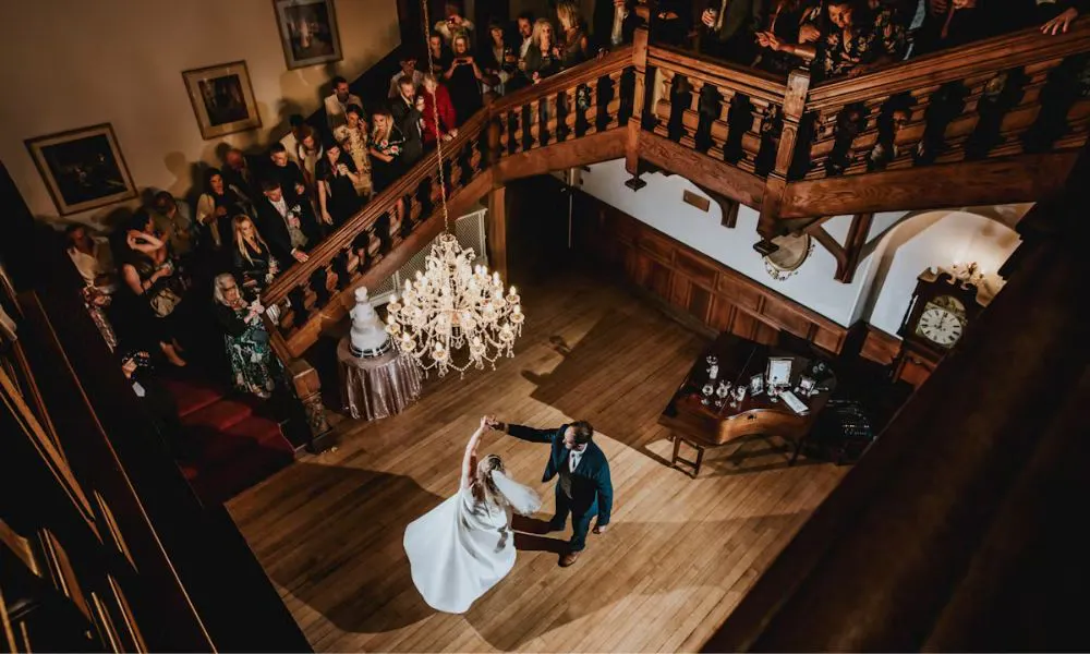 A couple taking their first dance