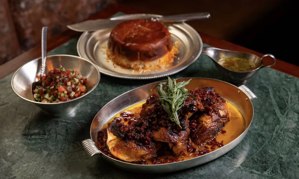 Tahdig, dips and grills