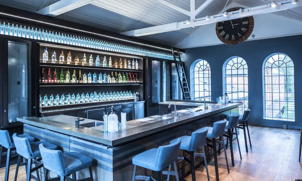 Tasting room at Bombay Sapphire Distillery