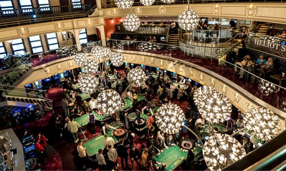 over head shot of casino 