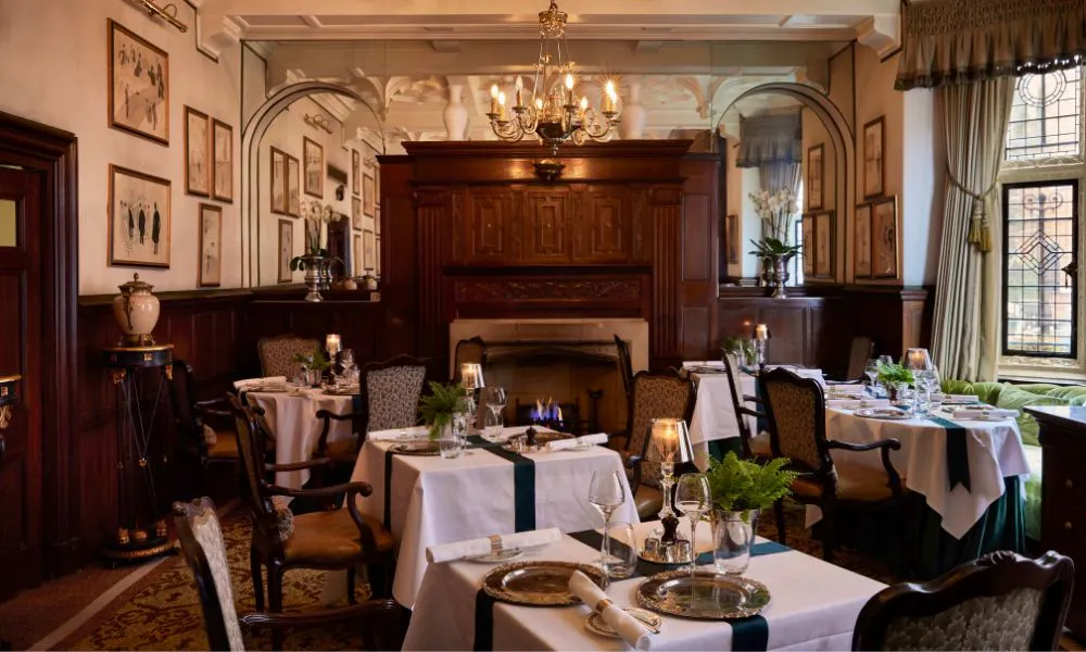 a wedding reception set up at The Milestone Hotel