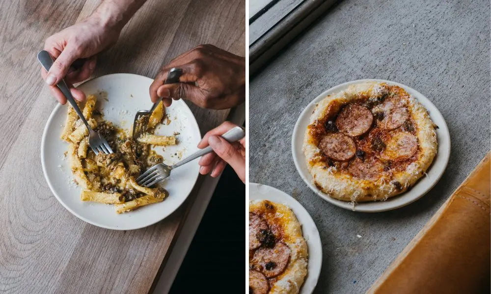 Flatbread and pasta