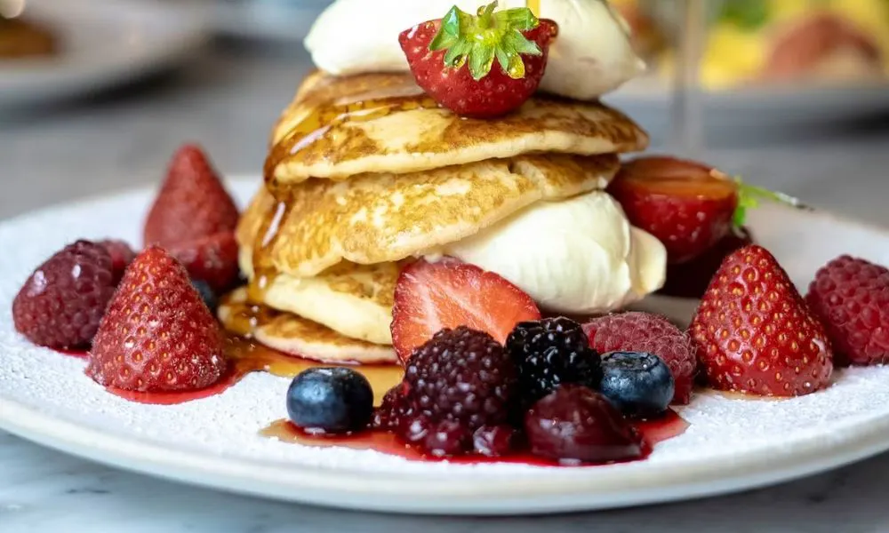 big stack of pancakes