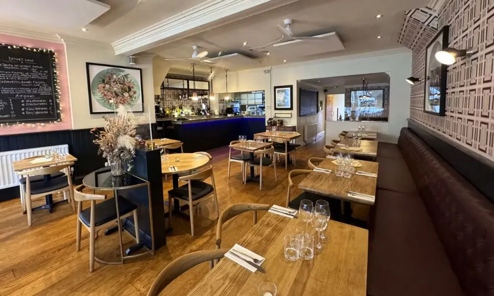 relaxed dining room interiors at Prego Italian Bar & Kitchen