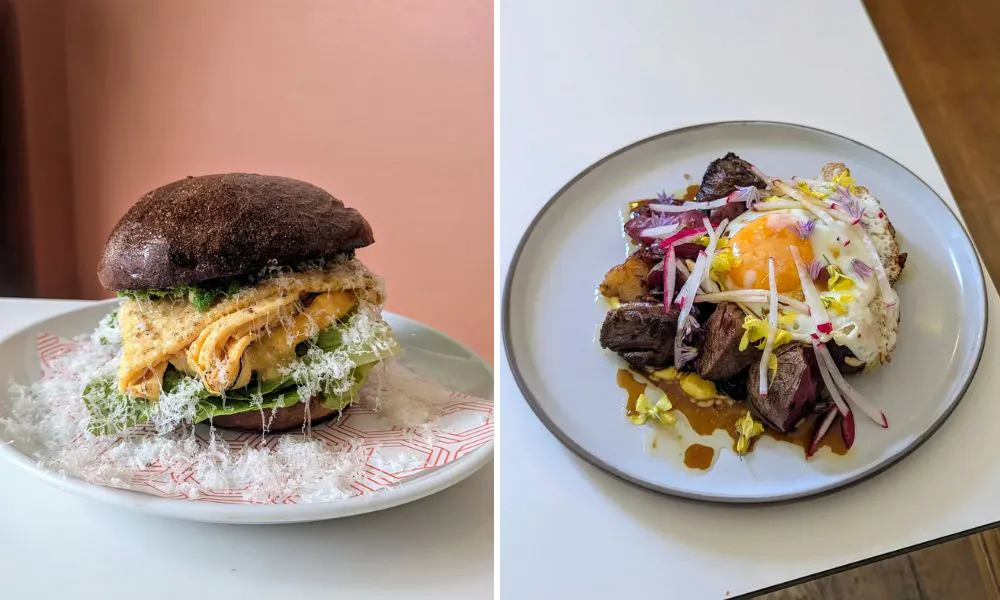 Breakfast dishes at Esters