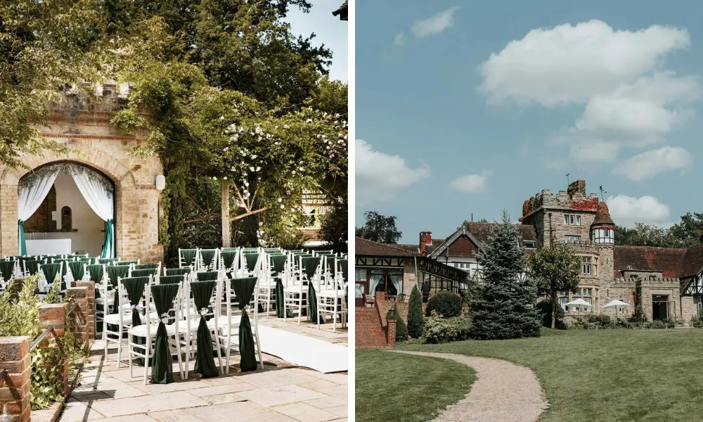 large wedding venue with outdoor ceremony