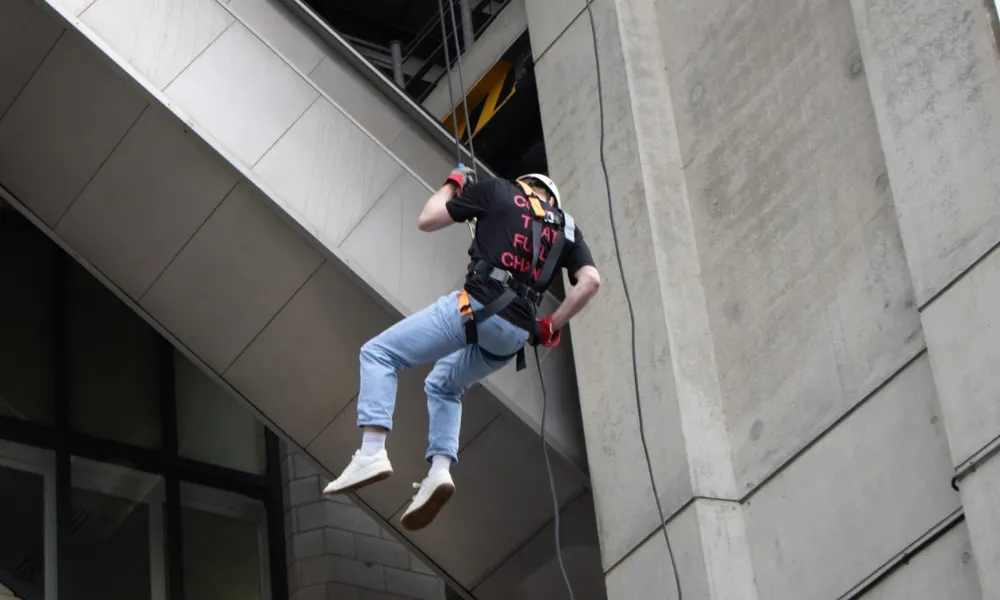 abseiling at twickenham
