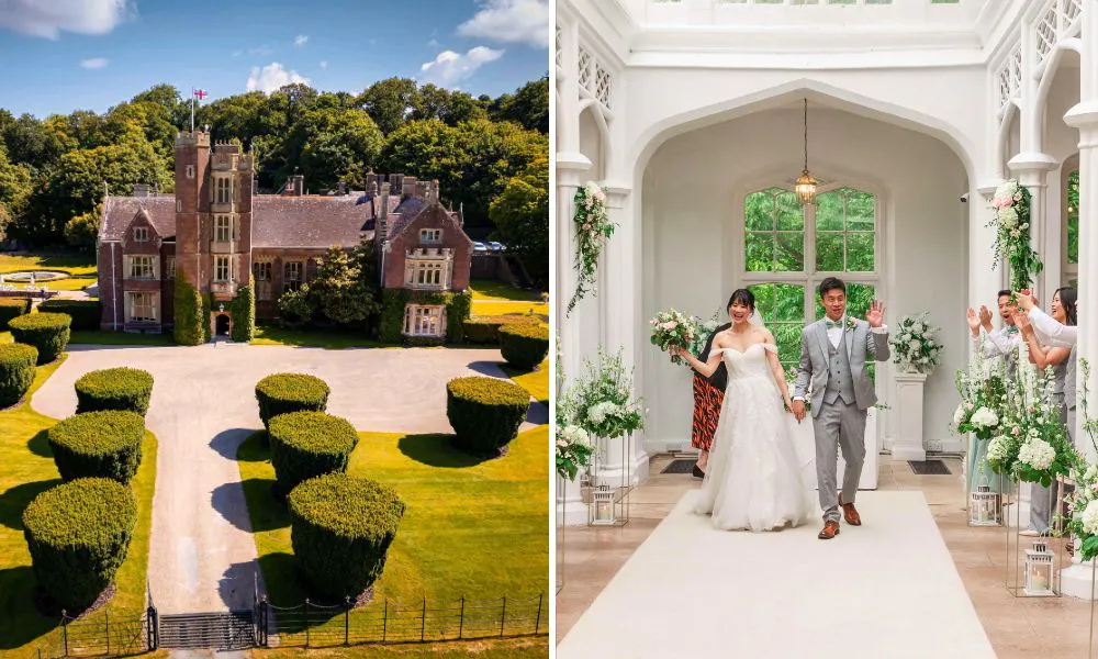 Couple in the orangery at st audries park