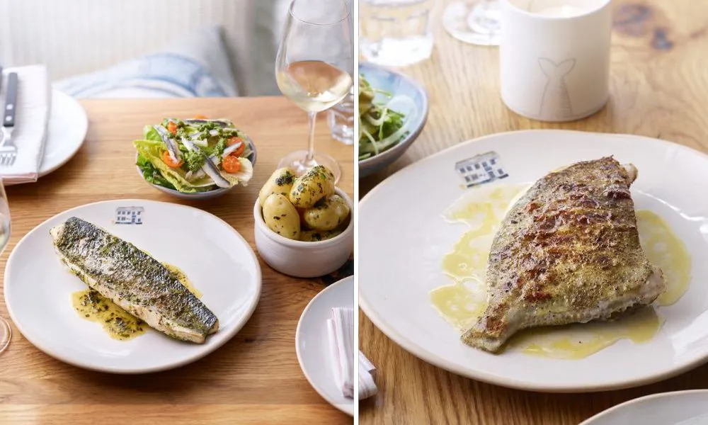Fish dishes at Outlaws Fish Kitchen