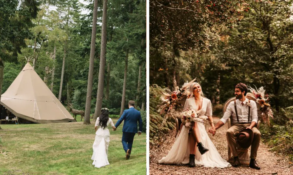 Tipis at The Woodland at Wasing