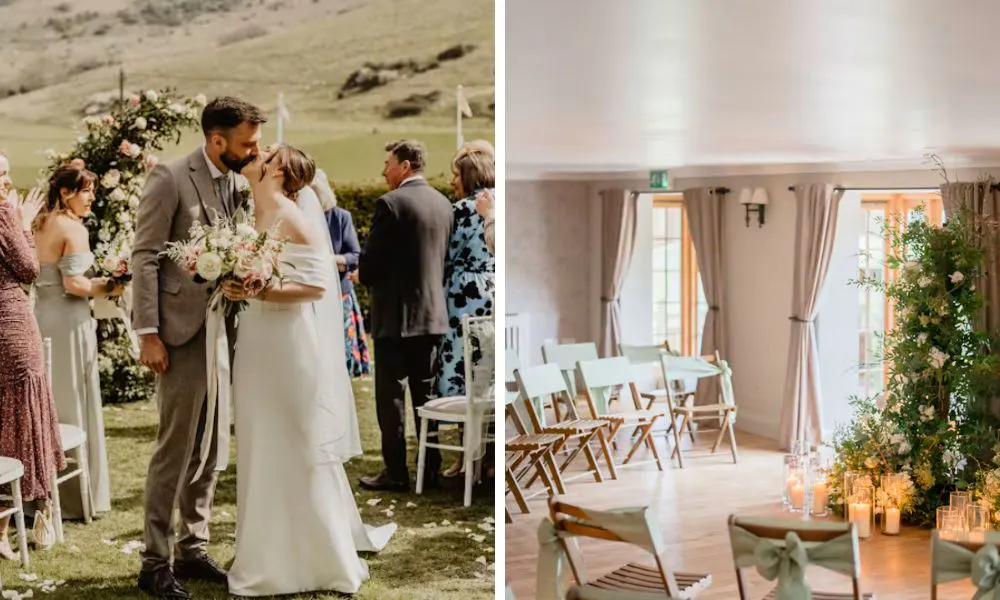 Outdoor wedding at Tottington Manor in the South Downs, West Sussex