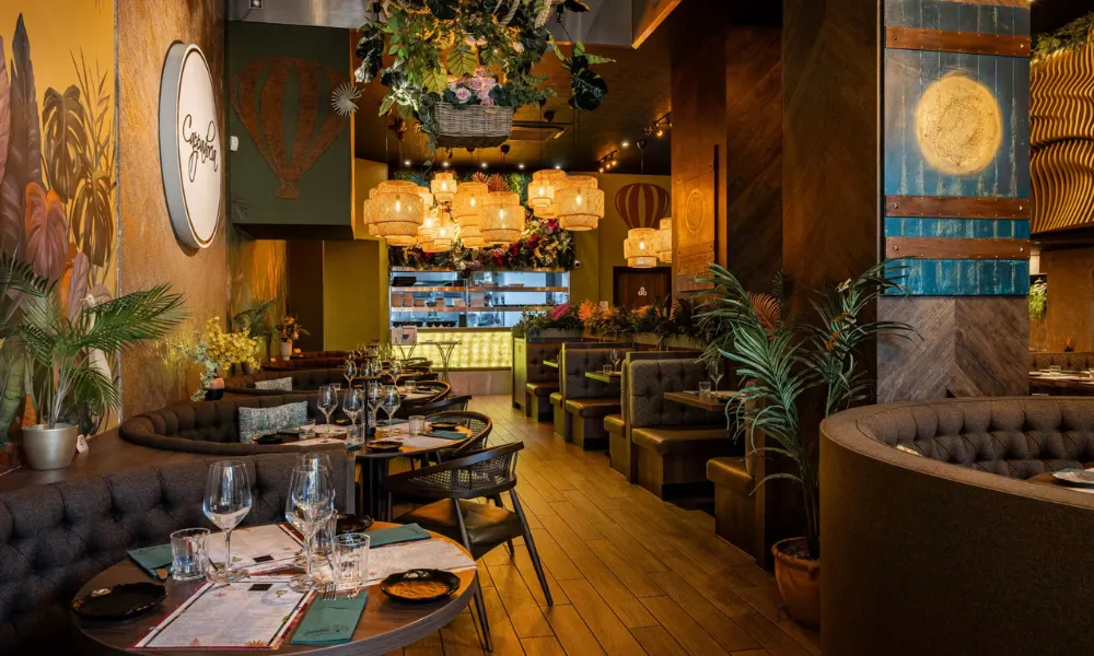 INteriors of a turkish restaurant