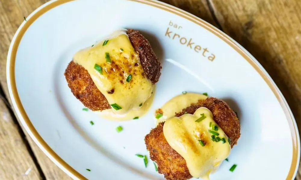 bar kroketa snacks on a plate