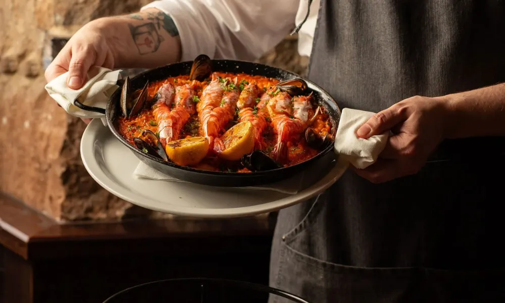 baked seafood rice at cadiz