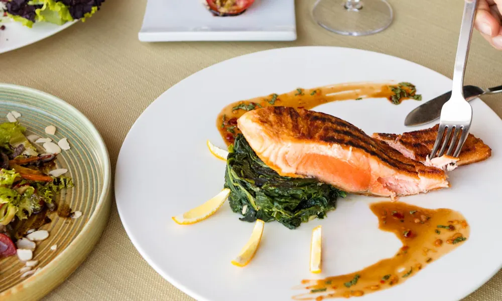 pan fried salmon at cata