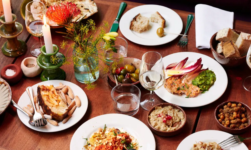 dishes on the table at moro