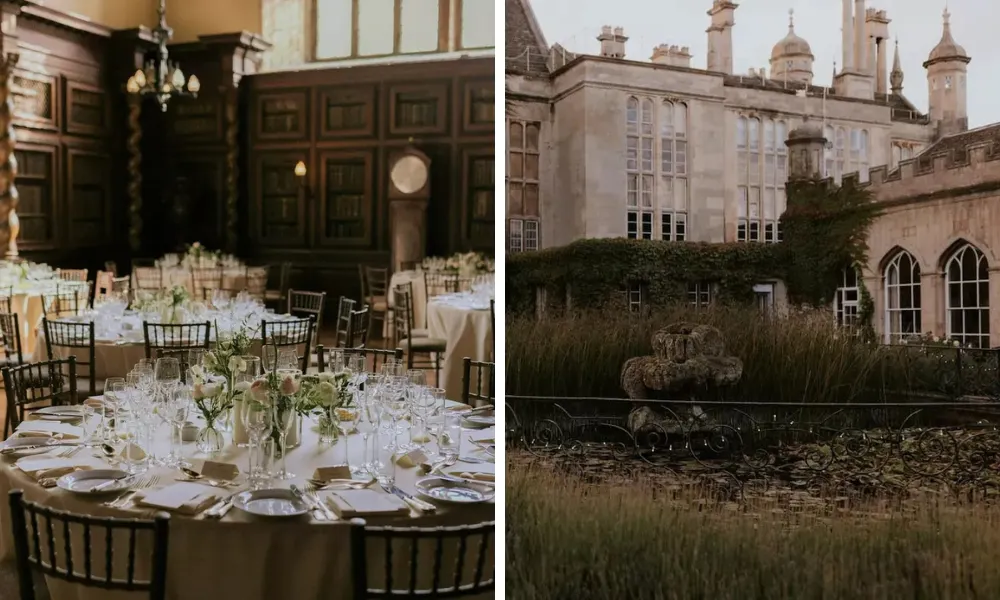 Grand autumn wedding at Burghley house