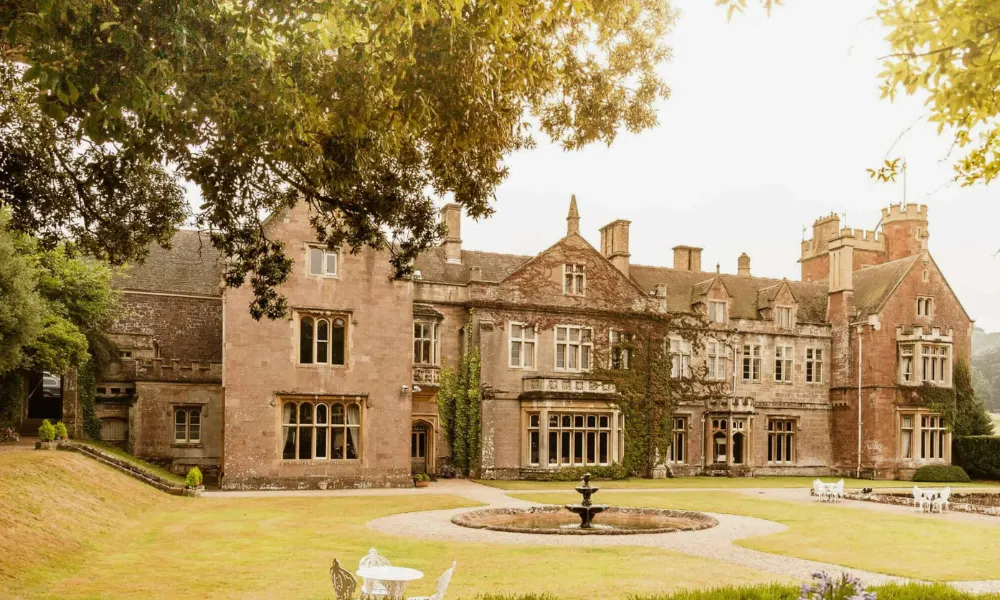 St Audries park wedding venue with autumn ivy 