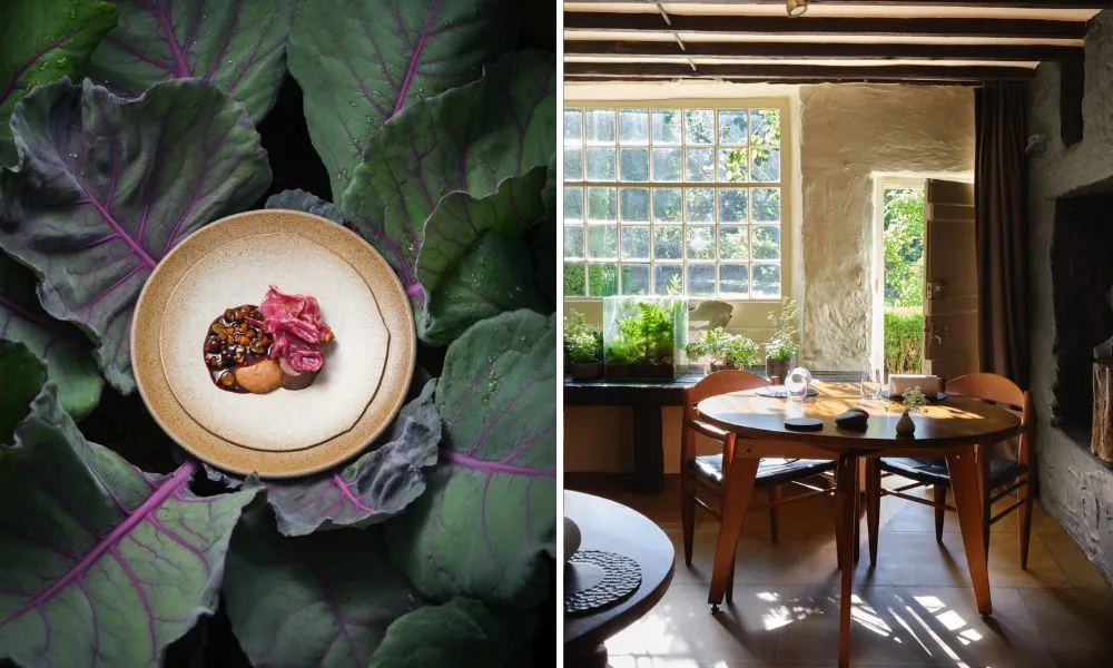 L'Enclume dining room and dish