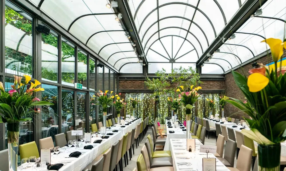 Modern conservatory wedding venue in London