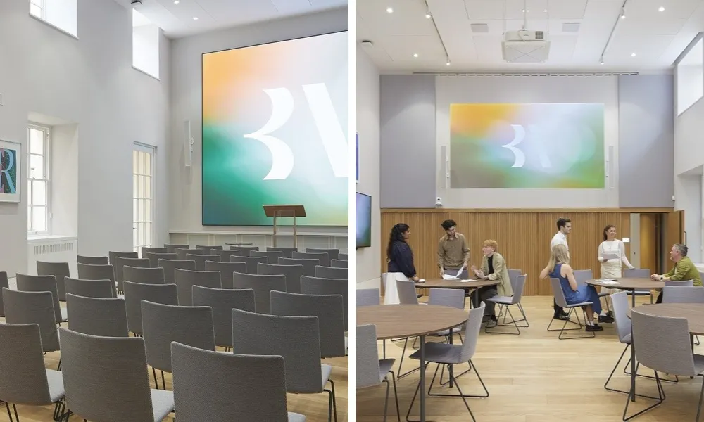 two modern lecture theatres one with theatre seating