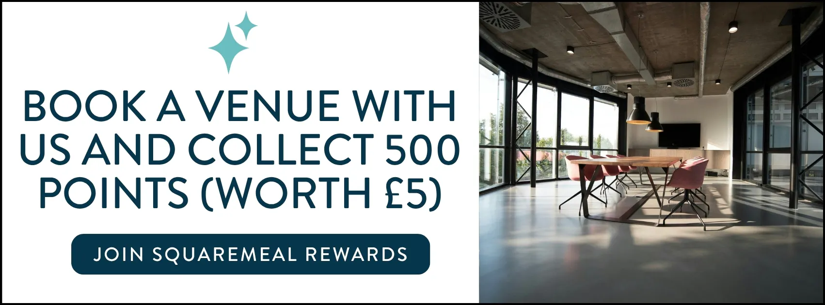 banner: book a venue collect &pound;5 for you