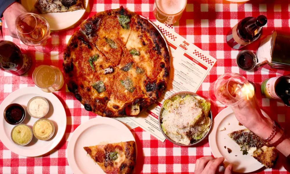 pizza christmas feast at slice n brew