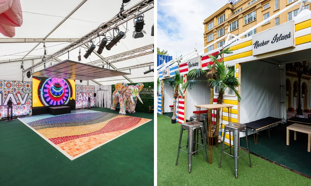 Summer party venue with indoor and outdoor space