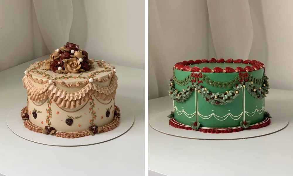 Seasonal wedding cakes by April's baker
