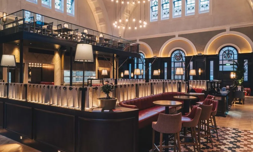 dark and moody steakhouse interiors