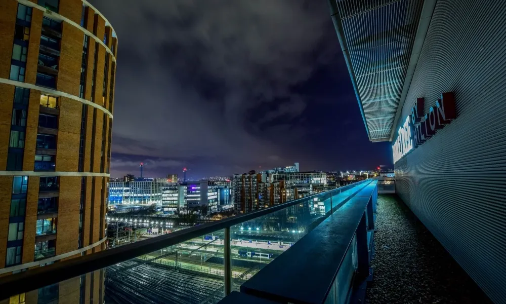 night time view from sky lounge
