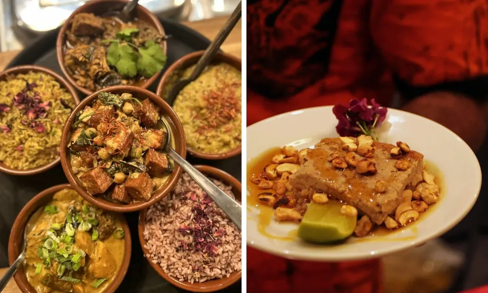 sri lankan food at kandyan