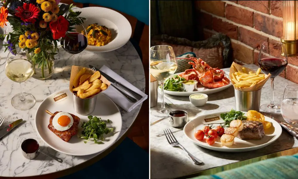 Browns brasserie dishes