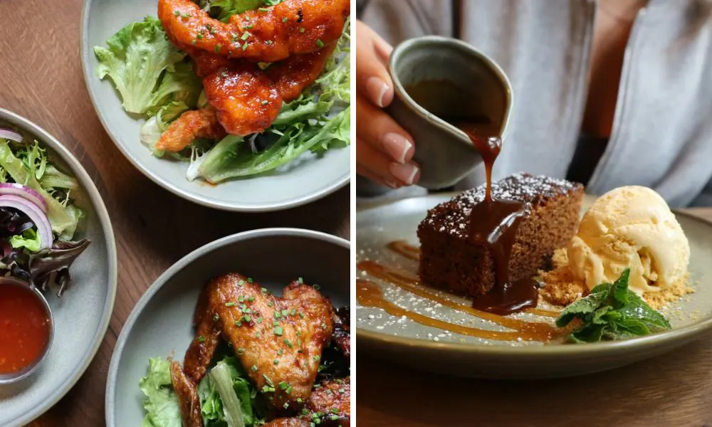 Mains and dessert at gael and grain