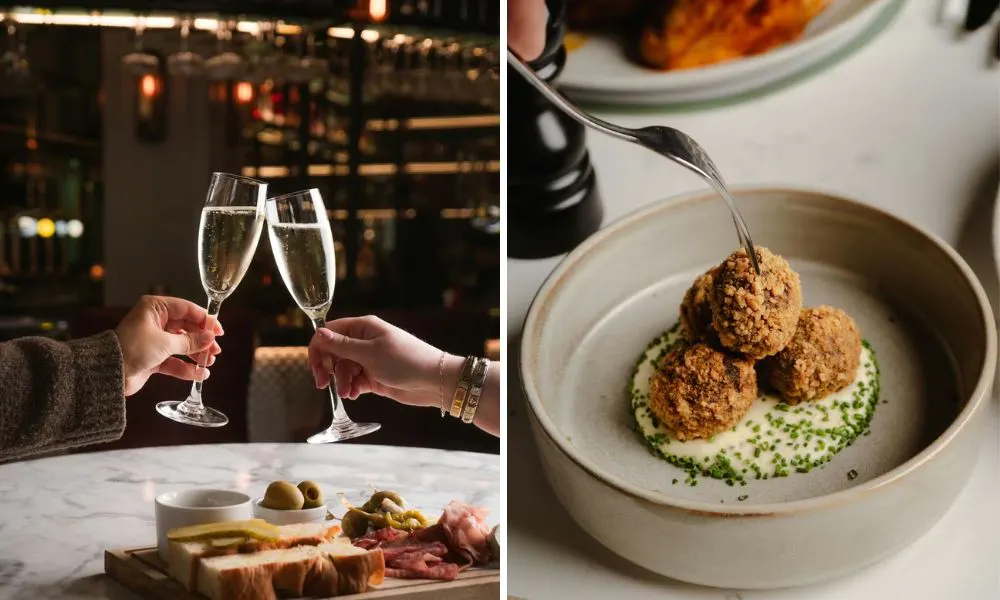 cheers prosecco and croquettes