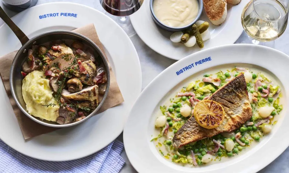 French dishes on table