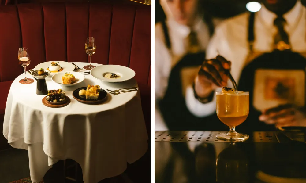 Persian fine dining dishes on a table