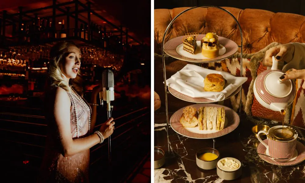 live female singer and afternoon tea for two