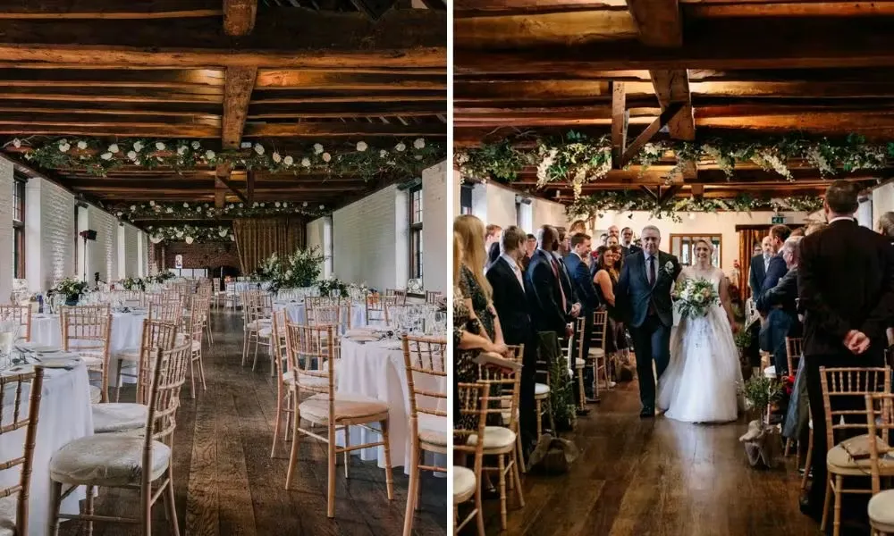 Ceremony room at Tudor Barn