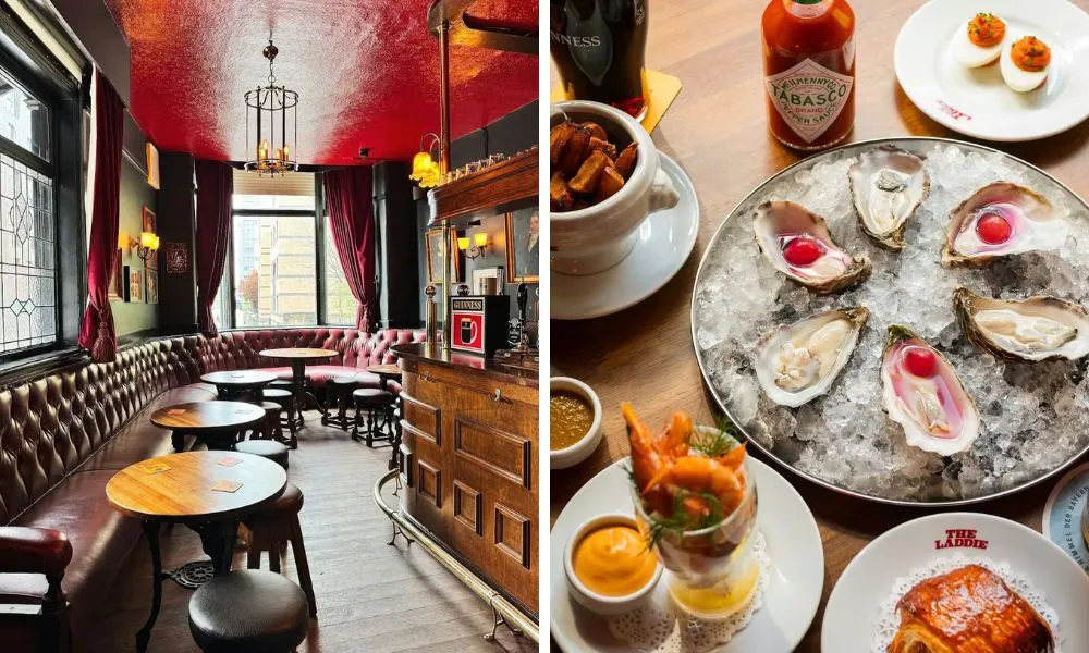 cosy pub interiors and oysters with tabasco