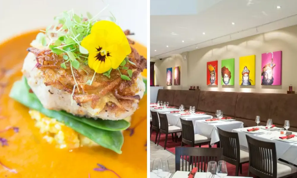 memsaab fish dish with nasturtium