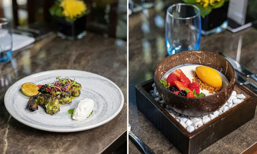Fine dining indian dishes