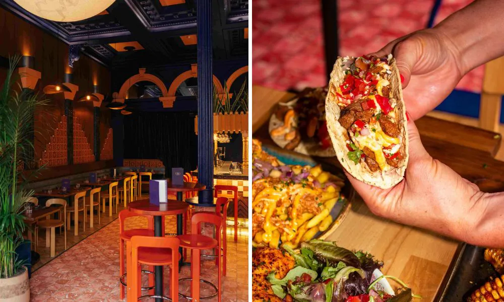 Vibrant interiors and taco