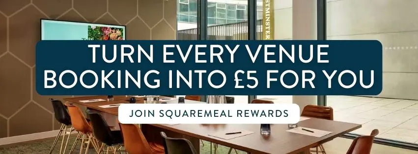 Earn Rewards points with SquareMeal for each venue booking