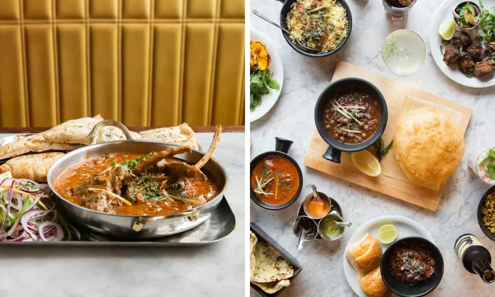 spread of curries at dishoom