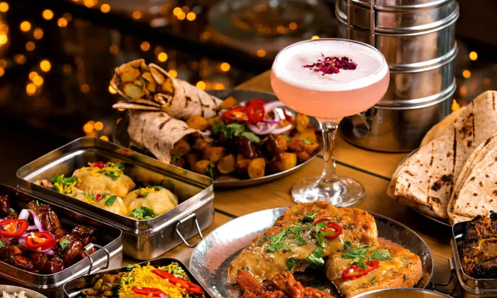 colourful indian sharing plates