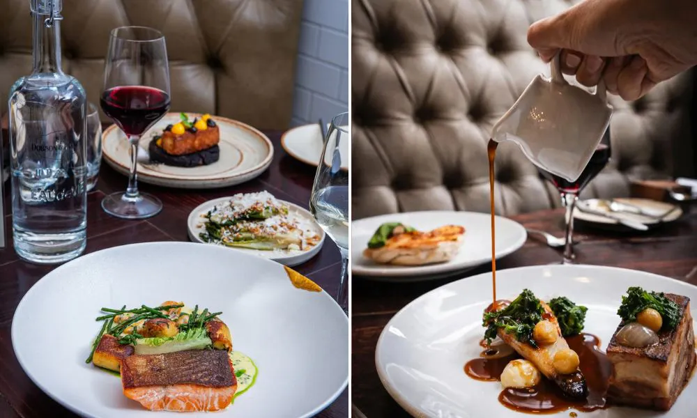Fine dining dishes